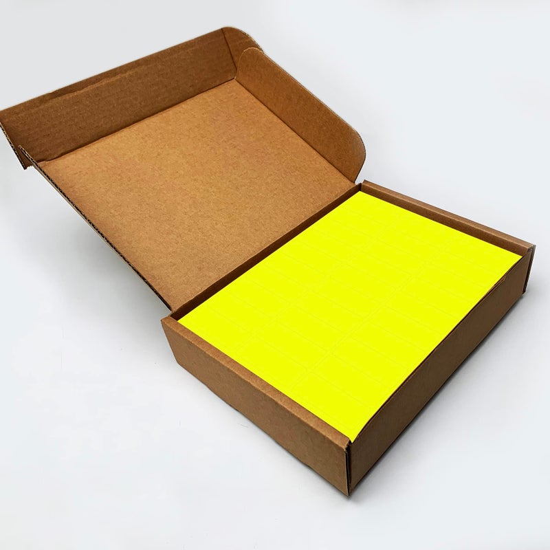Blank Labels Blanks Labels Fluorescent Safety Red FBA & Mailing Labels from Blank Labels - 2-5/8" x 1" (2.625 x 1) - 30 Labels Per Sheet - Image 2